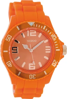 Produktbild von Oozoo Armbanduhr orange Silikon Timepieces Damen Analog-Quarzuhr UOC5054A