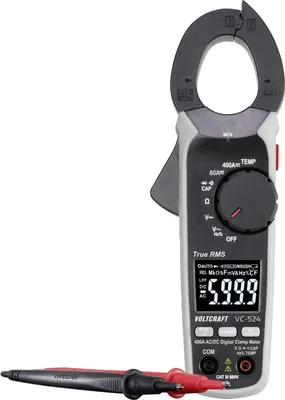 Produktbild von VOLTCRAFT VC-524 Stromzange digital CAT III 600 V Anzeige (Counts): 6000