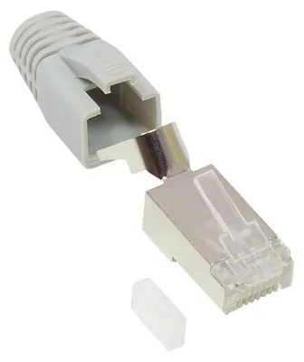 Produktbild von Good Connections RJ45 Netzwerkstecker gesch. Cat.6A grau