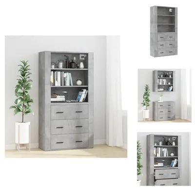 Obrázek produktu pro vidaXL Highboard betonový šedý dřevěný materiál - Příborníky