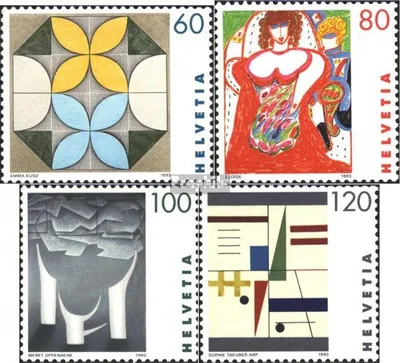Produktbild von Briefmarken Schweiz 1993 Mi 1506-1509 (kompl.Ausg.) gestempelt Kunstwerke