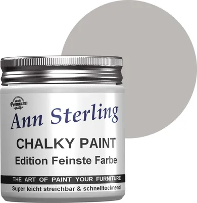 Produktbild von Ann Sterling Kreidefarbe Shabby Chic Farbe: 250ml. Lack Chalky Paint - Smokey