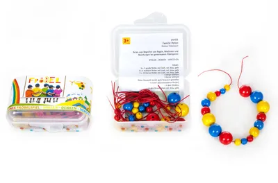 Produktbild von Holzspielzeug Legespiel Familie Perlen 54 Stück LxBxH 125x90x58mm NEU
