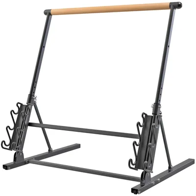 Productafbeelding van Balletbarre Draagbaar - 4 Hoogtes Instelbaar - 100 cm Lengte - Gietijzer
