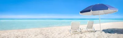 Produktbild von Sonnenschirm für den Strand, blau, 180 cm, neigungs- und höhenverstellbar