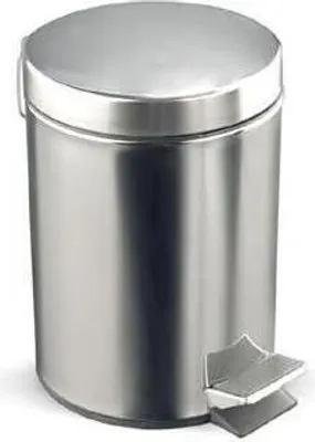 Produktbild von Tret-Abfalleimer Glanzstahl silber 12 Liter.