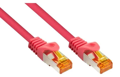 Obrázek produktu pro Propojovací kabel RJ45 Cat.7 TPE, magenta, 0,15 m, pro síťovou instalaci