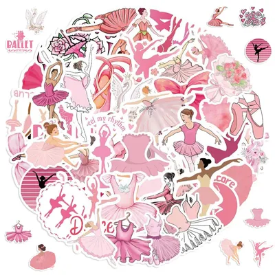 Productafbeelding van Balletstickerset, 100 Stuks Ballettstickers voor Meisjes