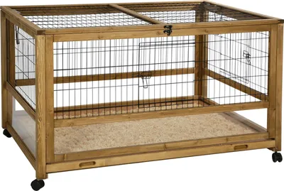 Produktbild von Kerbl Kleintierkäfig Indoor Space für Nagetiere Dach aufklappbar mit Rollen