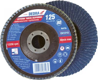 Image de DEDRA Meule 125x22mm, gr. 120 - F26120