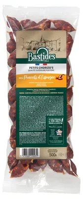 Produktbild von Bastides Mini Chorizo 500g – Würzige kleine Chorizo, ideal als Snack & für Grill