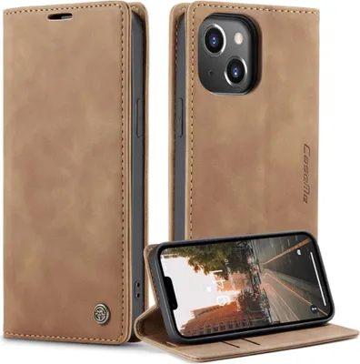 Produktbild von iPhone 14 Hülle - CaseMe 013 Klapphülle - Braun