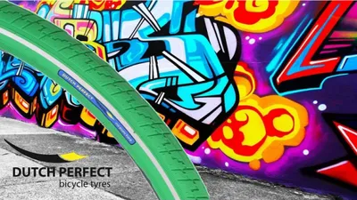 Produktbild von Reifen Dutch Perfect 28 x 1 1/2" / 40-635mm mit Pannenschutz - Grün mit Reflexion