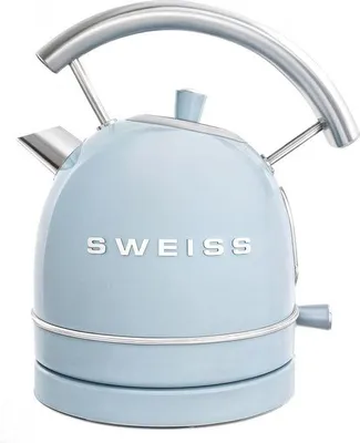 Image de Bouilloire Vintage SWEISS KTL6, 2200 W, 1.8 L, Socle 360°, Bleu