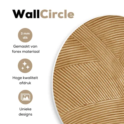 Produktbild von MuchoWow® - Wand-Kreis - Wohnzimmer - Bild - Runde - Wanddeko - Dibond - Kunstdrucke