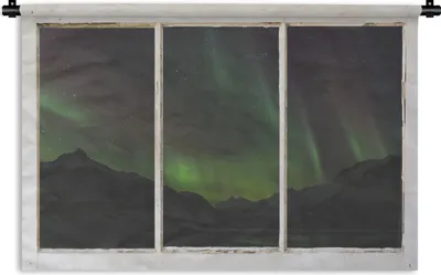 Produktbild von MuchoWow® Wandteppich Wandbehang Ausblick - Aurora - Wasser 150x100 cm Tapisserie Dekoration Wandtuch - Waschbar - Tapisserien - Wand-Decke