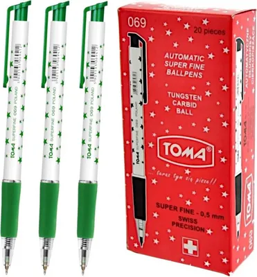 Zdjęcie produktu dla TOMA Długopis automatyczny S-fine zielony