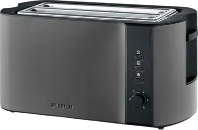 Produktbild von Severin AT 9341, 4 Scheibe(n), Schwarz, Gebürsteter Stahl, Edelstahl, Edelstahl, Tasten, 1400 W, 0,85 m