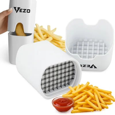 Obrázek produktu pro kráječ na hranolky kráječ brambor ruční kráječ zeleniny VEZO 13,5x9,5 cm bílý