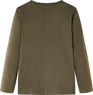 Produktbild von vidaXL Kinder-Langarmshirt Khaki Melange 104