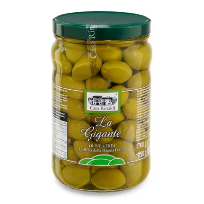 Zdjęcie produktu dla Casa Rinaldi Der Riese La Bella di Cerignola DOP grüne Oliven 1700g