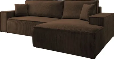 Produktbild von Selsey Farese - Ecksofa mit Schlaffunktion, Cordbezug, braun, rechtsseitig