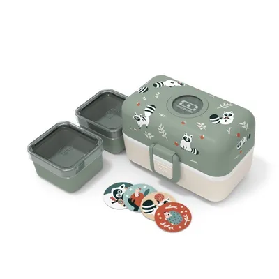 Immagine prodotto di MONBENTO Brotdose Tresor Raccoon grün 113701 3760192689441