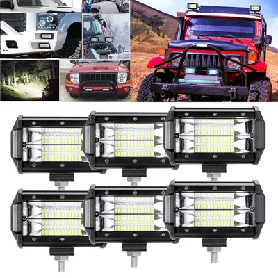 Image de NAIZY 6x LED Projecteur de travail 72W LED Projecteur auxiliaire Offroad Projecteur 10-30V 6000K Lumière de travail Etanche IP67