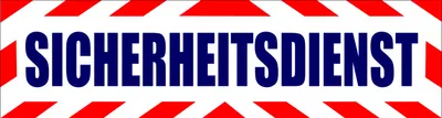 Produktbild von INDIGOS UG - Magnetschild "Sicherheitsdienst " mit Rahmen 30 x 8 cm - Magnetfolie für Auto / LKW / Truck / Baustelle / Firma