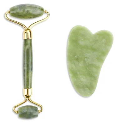 Produktbild von Jade-Rolle und Gua Sha Massage-Set
