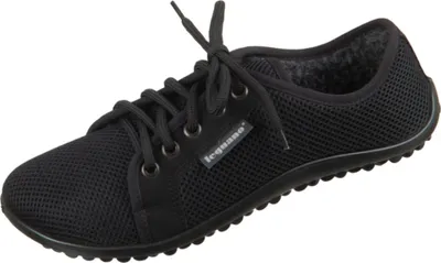 A single black shoe is shown against a white background.