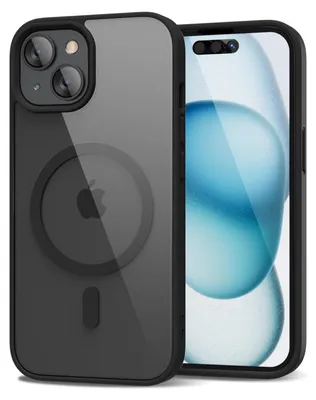 Obrázek produktu pro Magnetický kryt pro iPhone 15, kompatibilní s MagSafe, průhledné nárazuvzdorné pouzdro, ochranný zadní kryt Černá