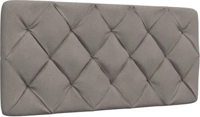 Image de Coussin de tête de lit taupe 100 cm tissu