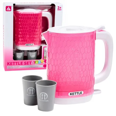 Immagine prodotto di Bollitore Per Bambini Con Tazze Set Suoni Di Cottura Luci Rosa