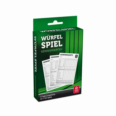Produktbild von Würfelspiel Gewinnkarten 5er Packung