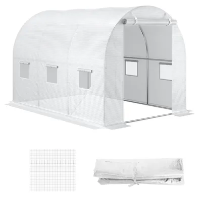 Obrázok produktu pre Outsunny polyetylénová fólia 3x2x2m náhradná fólia so 6 okienkami pre polytunely