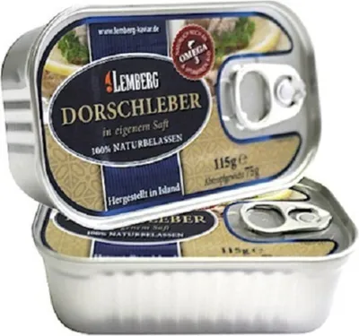 Produktbild von Lemberg Dorschleber in eigenem Saft und Öl 115g