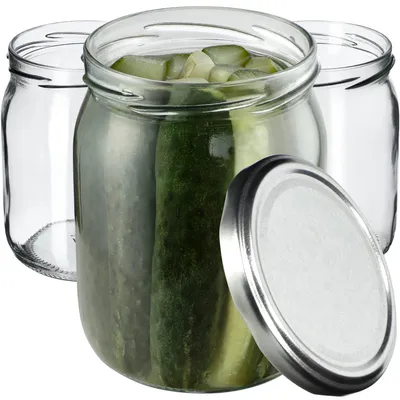 Immagine prodotto di KADAX barattoli per conserve con coperchio "Senna", barattoli per marmellata, barattoli per conserve, 540 ml, argento, 48 pezzi
