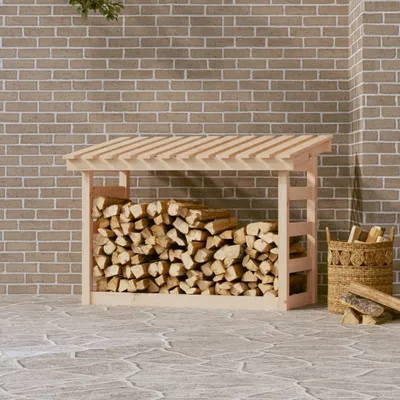 Produktbild von "im Angebot" Kaminholzregal 108x64,5x78 cm Massivholz Kiefer - Kaminholzregale CC21957