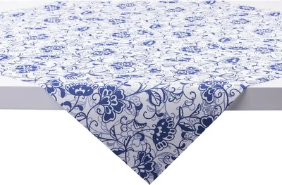 Produktbild von Sovie HOME Tischdecke Liv in Blau aus Linclass® Airlaid 80 x 80 cm, 1 Stück - Floral