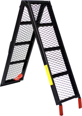 Obrázek produktu pro Rampa Wiltec 203 cm 340 kg pro čtyřkolky ATV, skládací ocelová rampa, protiskluzová nakládací rampa, pogumovaná kontaktní plocha