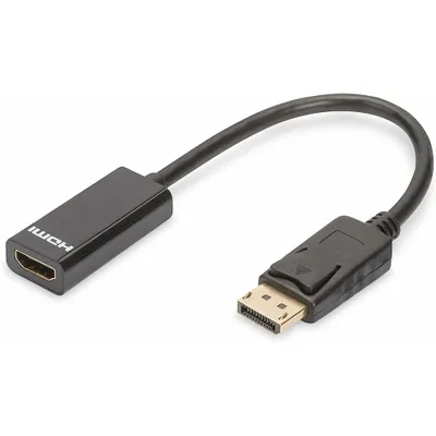 Image de DIGITUS DisplayPort -> HDMI Adapter/Konverter, 0,15m, schw.