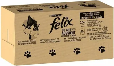 Image de Felix Fantastic Jell-O Cat Food 10.2 kg (120 x 85 g)