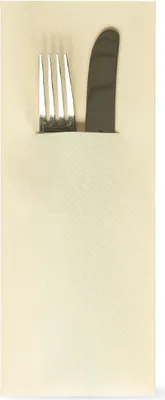 Produktbild von Sovie HORECA XL Besteckserviette in Creme aus Linclass® Airlaid 48 x 40 cm, 1/8 Falz, 75 Stück