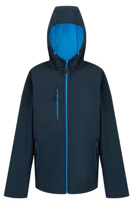 Produktbild von Regatta - "Navigate" Softshelljacke mit Kapuze für Herren FK3122 (M) (Marineblau/Graublau)