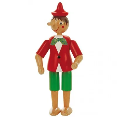 Image de Marionnette Pinocchio en bois 20cm