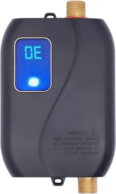 Obrázek produktu pro Protokový ohřívač vody – beznádržový ohřívač – okamžitá teplá voda – regulace teploty – 3000 wattů – černá barva