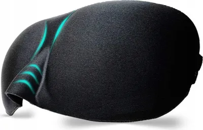 Produktbild von Schlafmaske mit elastischem Band - Schwarz - Augenmaske für Schlaf auf Reisen oder Zuhause | Atmungsaktivem Material - Verbesserung der Schlafqualität