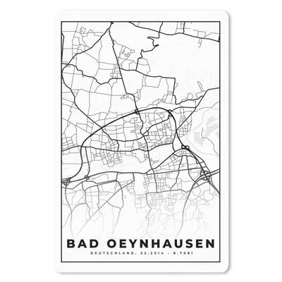 Produktbild von MuchoWow® Mauspad Mousepad Bad Oeynhausen - Karte - Stadtplan 18x27 cm - Mousepads - Maus Mat - Pad - Mausunterlage