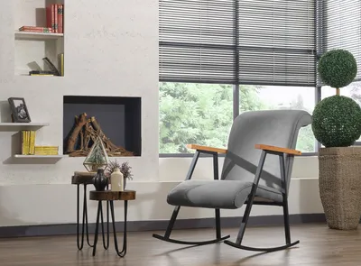 Produktbild von Hanah Home, Yoka- FTN1704, Grau, Bürostühle, Rahmen: 100% Metall